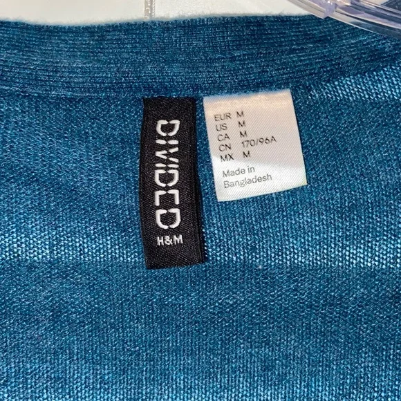 H&M Longline Blue V Neck Cardigan - Picture 3 of 5
